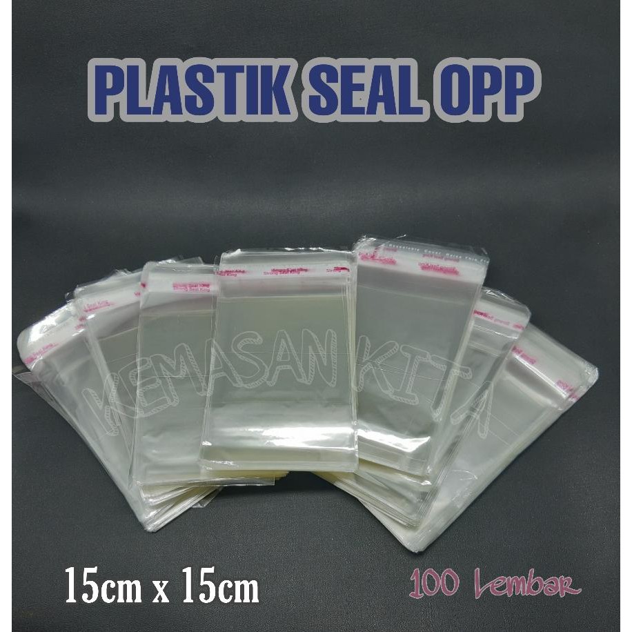 Jual Kantong Plastik Opp Seal Lem Perekat Kemasan Souvenir Kue 15x15 Cm Shopee Indonesia