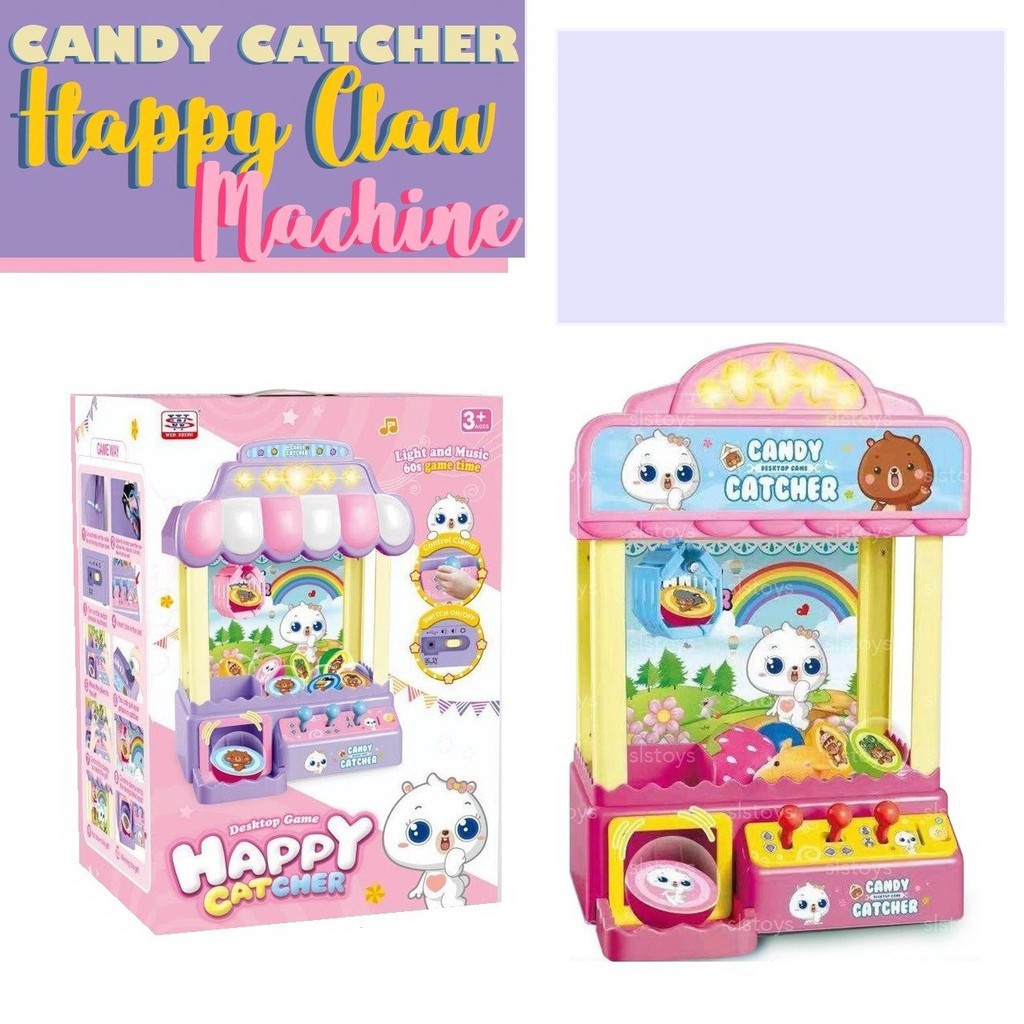 Mainan Happy Candy Catcher Claw Machine / Mainan Mesin Capit Boneka Anak