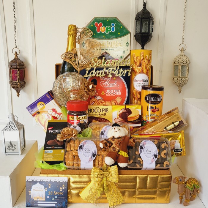 

Paket box hampers lebaran parcel idul fitri ramadhan kue kering 100 - SPARKLING juice