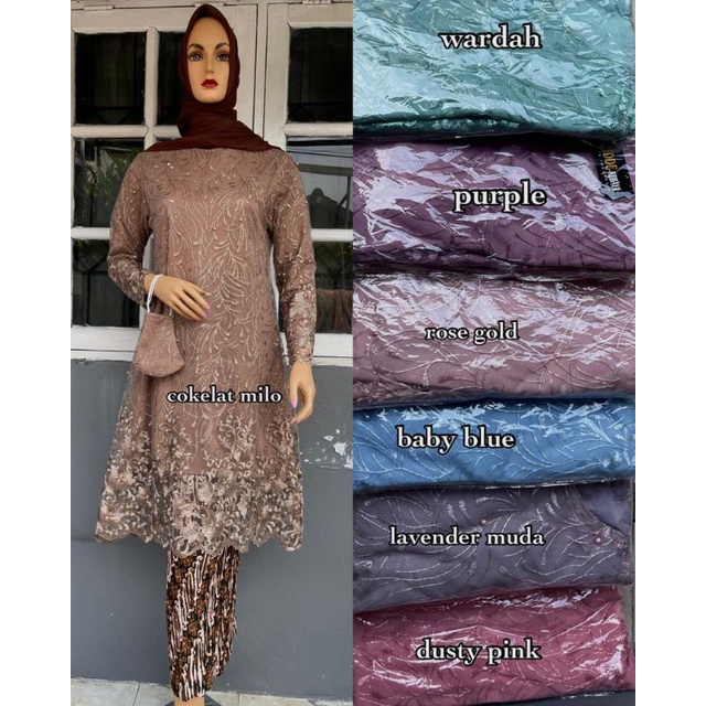 KEBAYA//SET TUNIK NAURA//KEBAYA PESTA//KEBAYA BROKAT//KEBAYA MURAH//KEBAYA COUPLE//BY NJ MODE