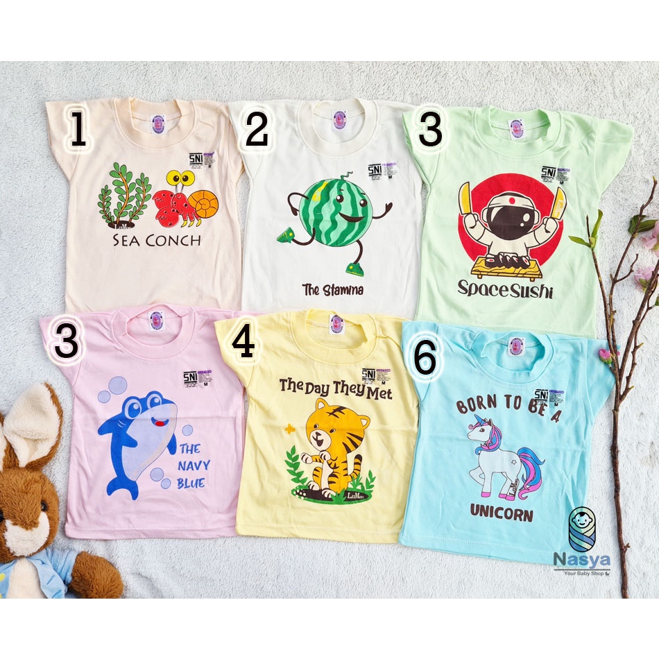 [B-015b] Baju Oblong Anak Bayi Size M - SNI - Love &amp; Mom