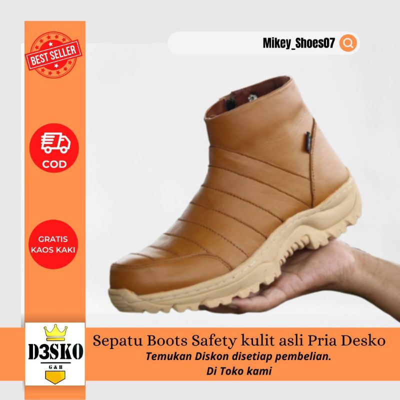 TERLARIS SEPATU SAFETY KINGS ORIGINAL BOOTS PRIA KULIT SEMI BOOT SAVETY BUT SEPTI BUTS SEVTI