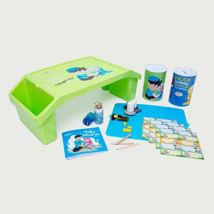 

Meja Belajar + Gratis Papan Lego, Celengan, Pensil Warna -Anasha Nanda