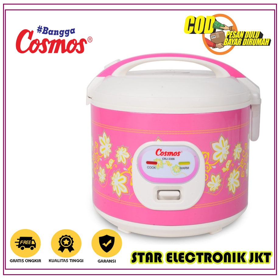COSMOS Rice Cooker CRJ-3306 Rice Cooker 2 in 1 (1.8 Liter)