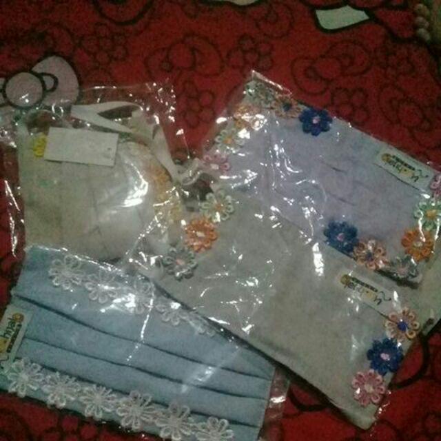 Masker Yuahijab Renda Import Ada Tempat Tisu