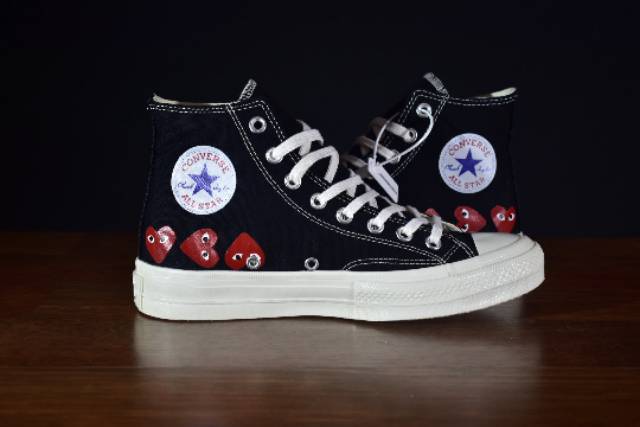 Converse cdg play hi blk risk red