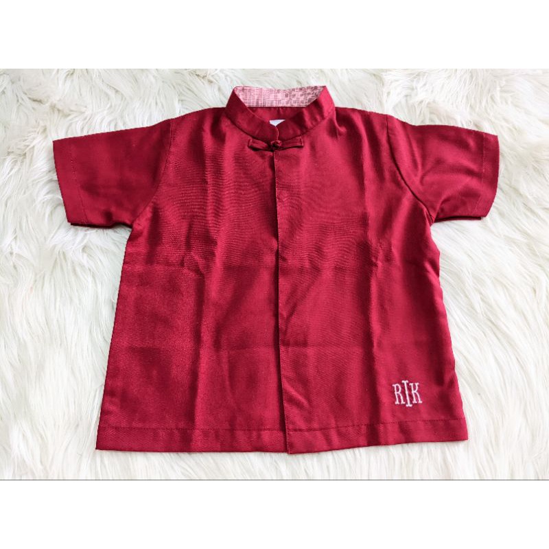 Preloved boy qibao tops DEARGG / atasan cheongsam qibao anak laki laki sz 3 tahun