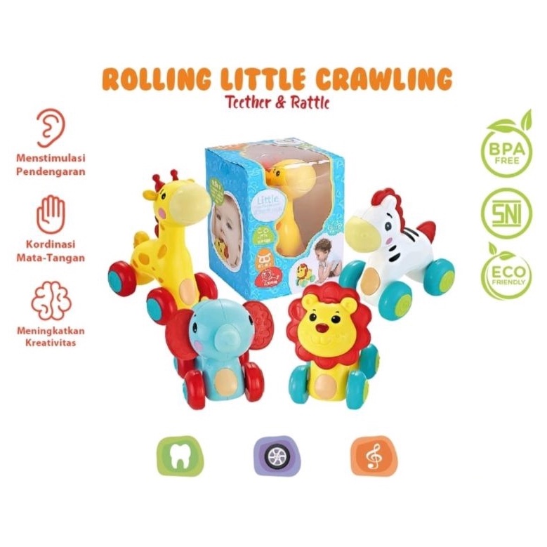 Little Crawling Friends Rattle Teether / Mainan Edukasi Anak