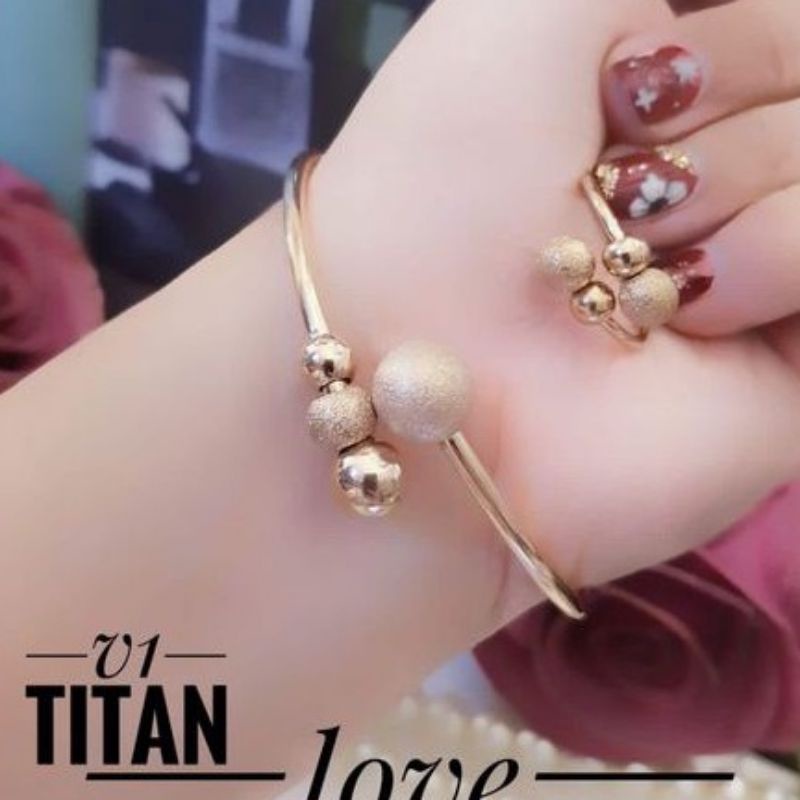 titanium set gelang cincin