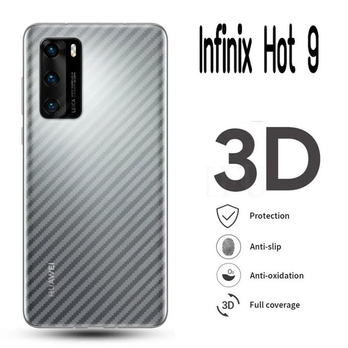 Back Skin Carbon Infinix Hot 9 - Skin Carbon Infinix Hot 9 - SC