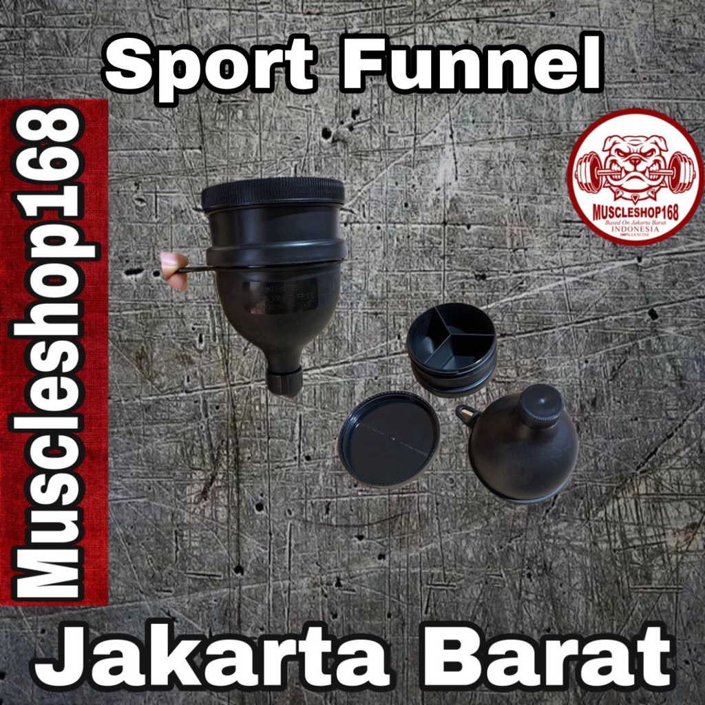 Sport Funnel Mini Bottle Gym Acc Tempat Letak Preworkout Bcaa Whey