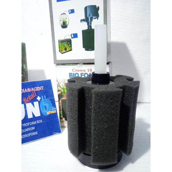 FILTER AERATOR AQUARIUM BIO FOAM BIOFOAM BIO SPONGE CROWN 58 SIZE (S/M/L)