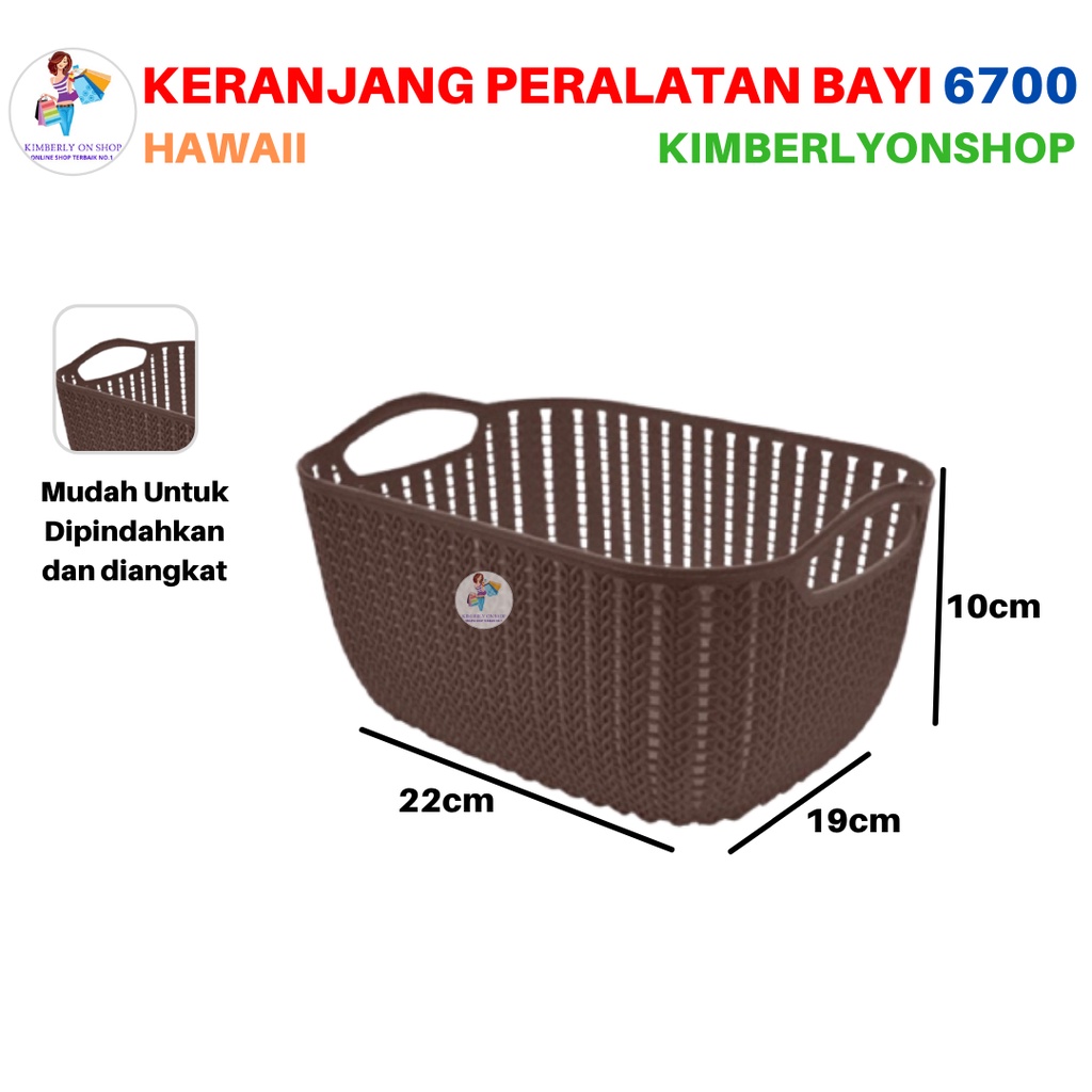 Keranjang Plastik Keranjang Peralatan Bayi Milea (S) 6700 Hawaii