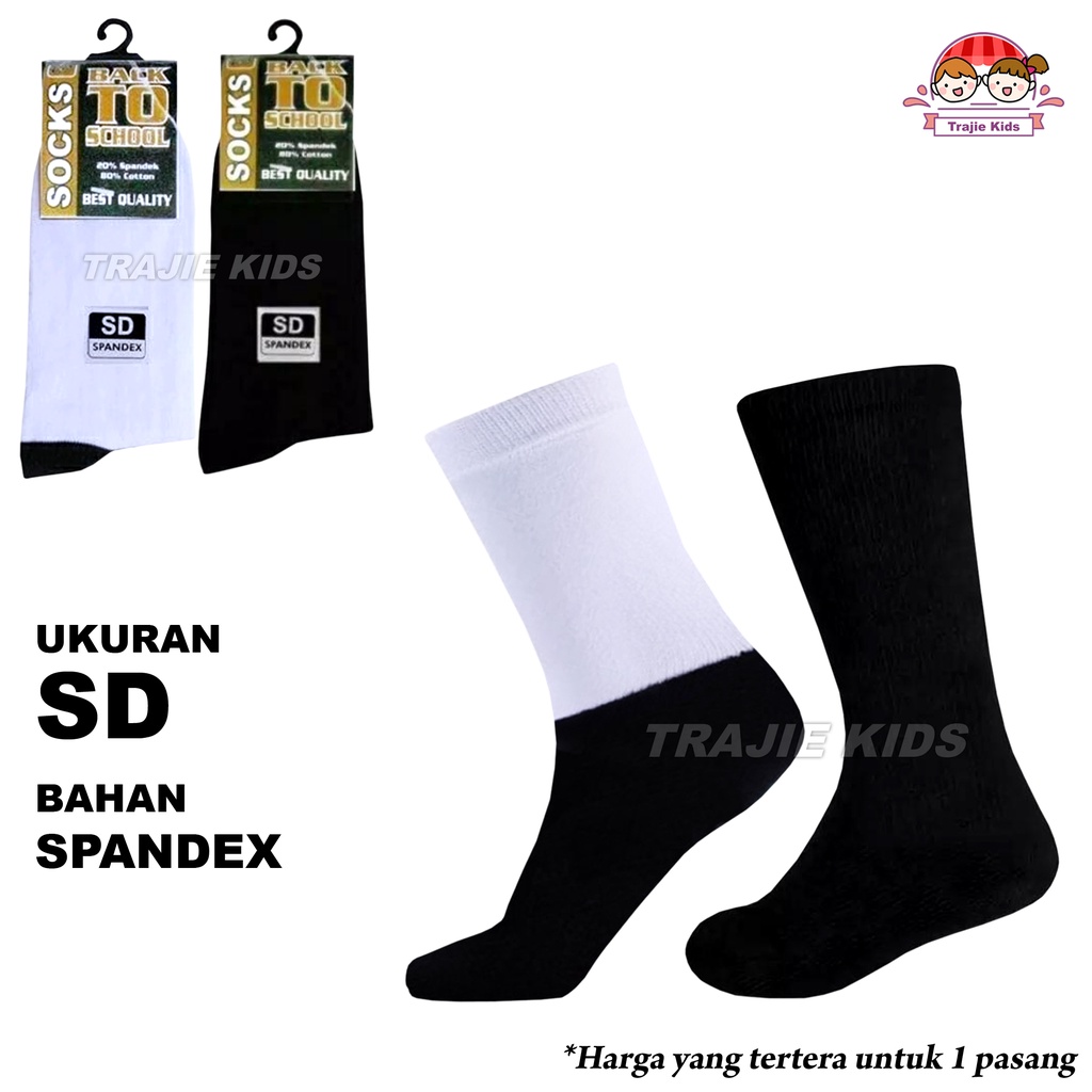 Kaos Kaki Sekolah Hitam Putih Hitam Polos Anak SD SMP SMA Kaos Kaki SD Full Hitam Putih Terlaris Kao