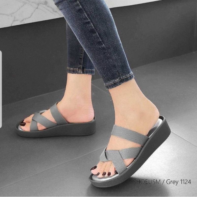 ABBUSHOES DL 61 wedges sandal karet wanita 5cm