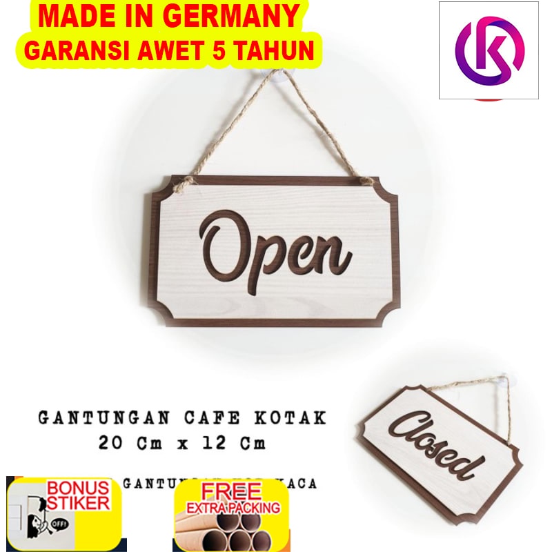 

Terlaris Gantungan Sign Cafe - Open Closed Kotak - Buka Tutup