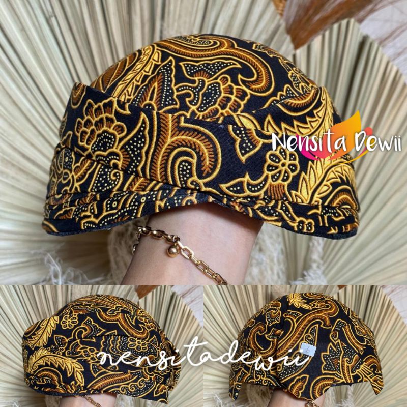 Blangkon Solo Jarik - Motif Pisang Bali