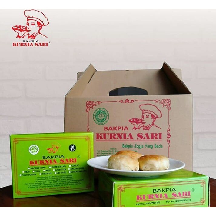 Bakpia kurnia sari isi 15, oleh oleh  yogya camilan sehat