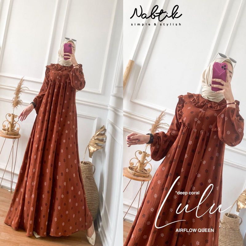 LULU DRESS ORI NABTIK GAMIS MUSLIM