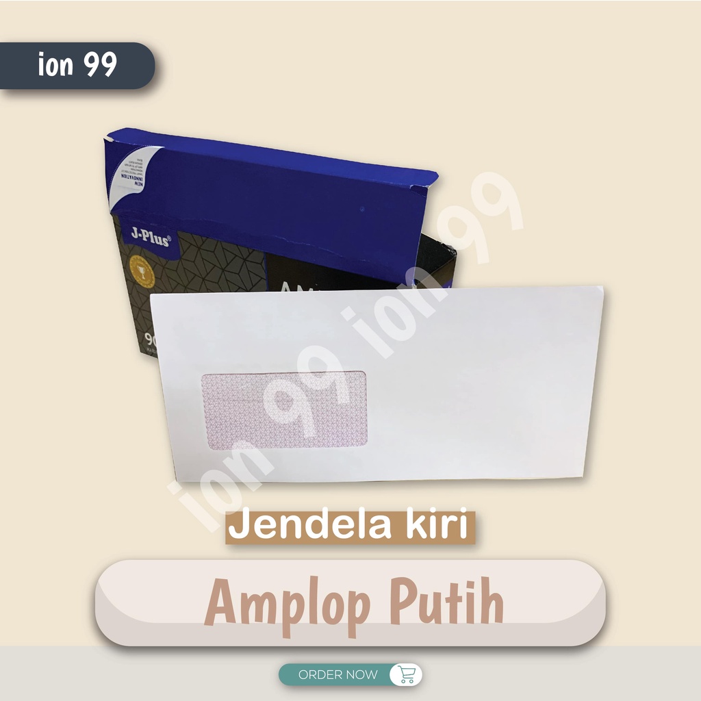 

Amplop Putih J-Plus Jendela Kiri - 110 mm x 230 mm 80gr