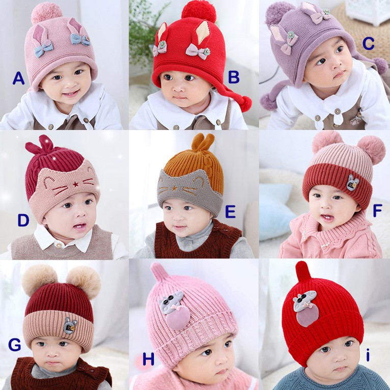 Topi Kupluk Knitted Anak