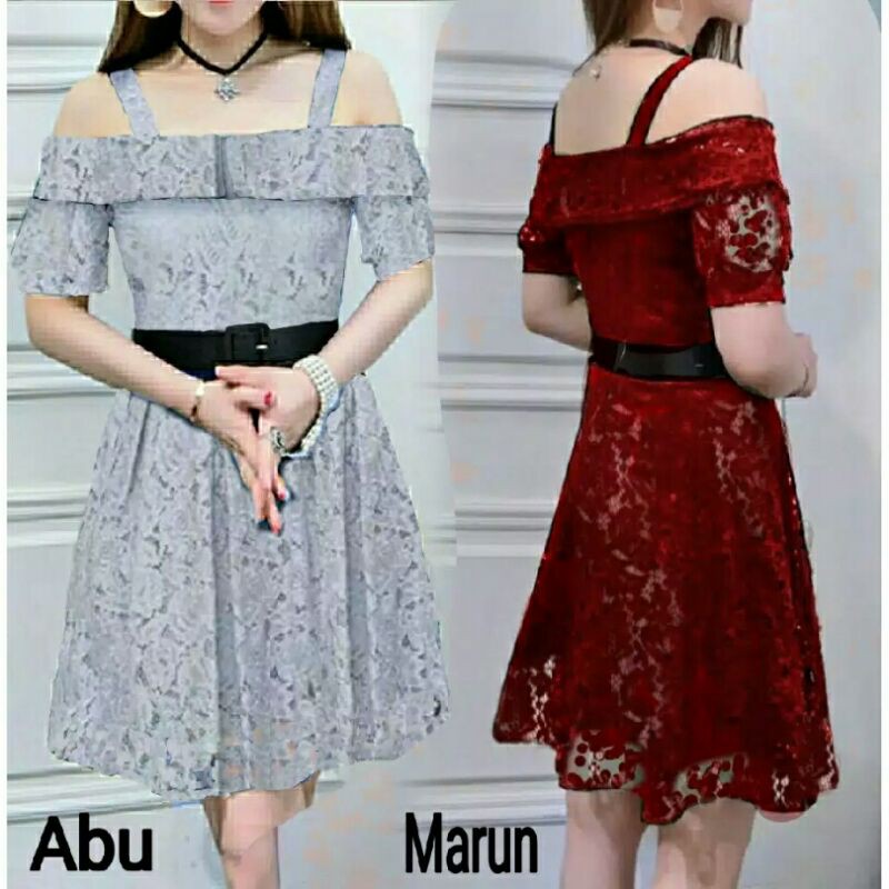 DRRSS BROKAT VIOLA/ DRESS BROKAT KEBAYA BATIK BAHAN ADEM TEBAL LENGAN PENDEK