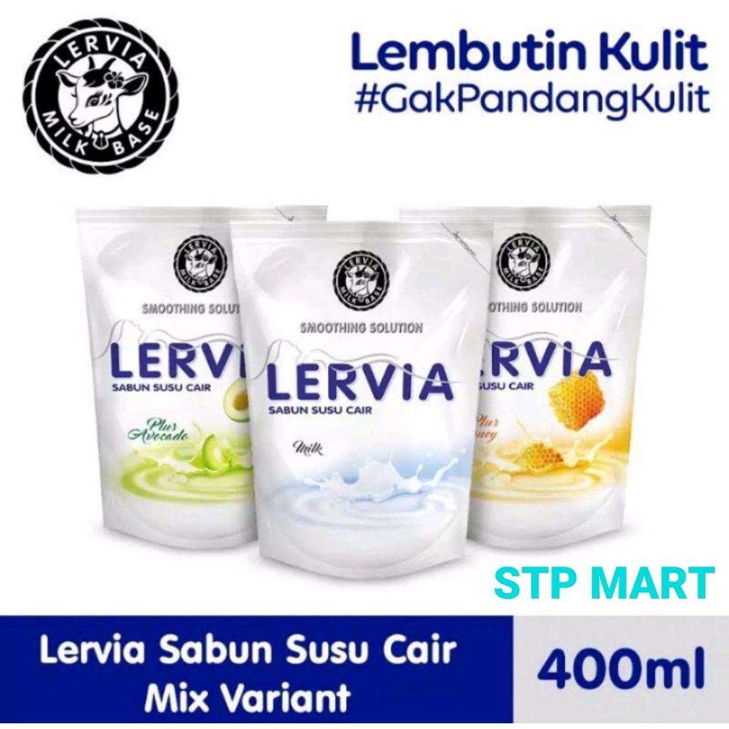 LERVIA Sabun Susu Cair 400mL Plus Honey Milk Avocado