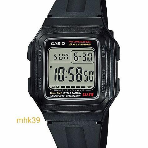 RECOMENDED JAM TANGAN CASIO F201WA F-201WA-1 ORIGINAL