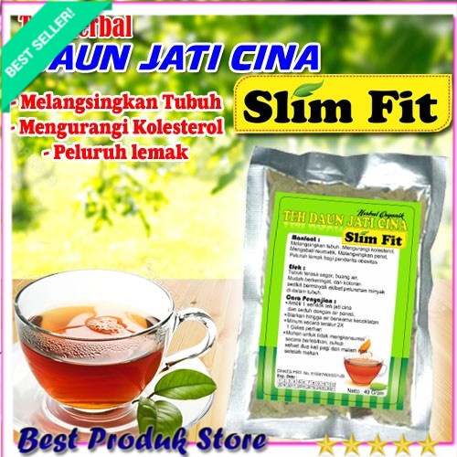 3pcs Teh Daun Jati Cina Slim Fit 40 Gram obat herbal pelangsing langsing pengecil perut