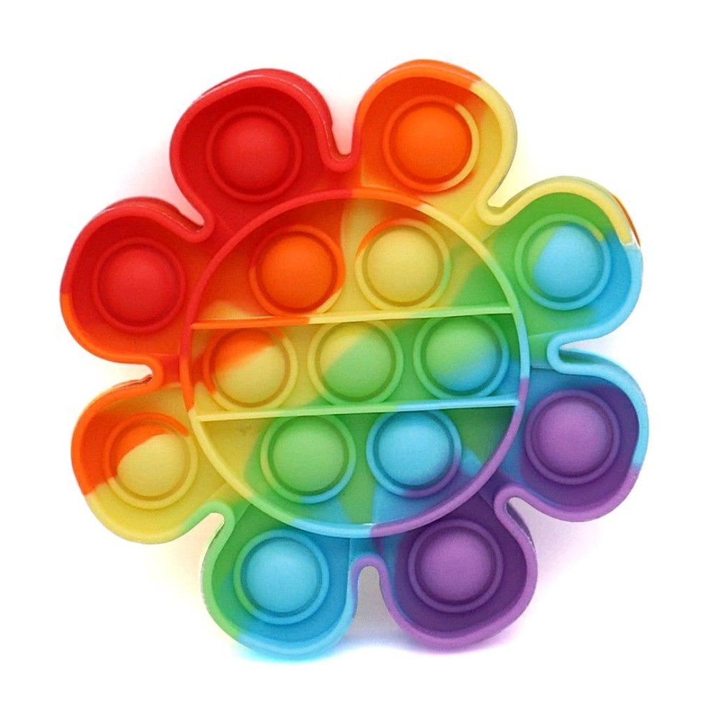 fidget push Pop Squishy Bubble Pop It Silikon Fidget Toy Pelangi Penghilang Stress MAINAN ANAK COD-5