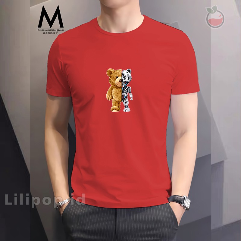 Kaos Tshirt  Pria Tedd Baju Distro Basic Lengan Pendek Cowok Kasual Lilipop