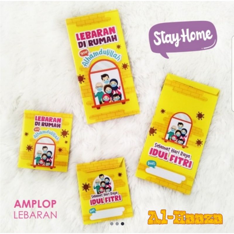 

Amplop Lebaran tema stay at home