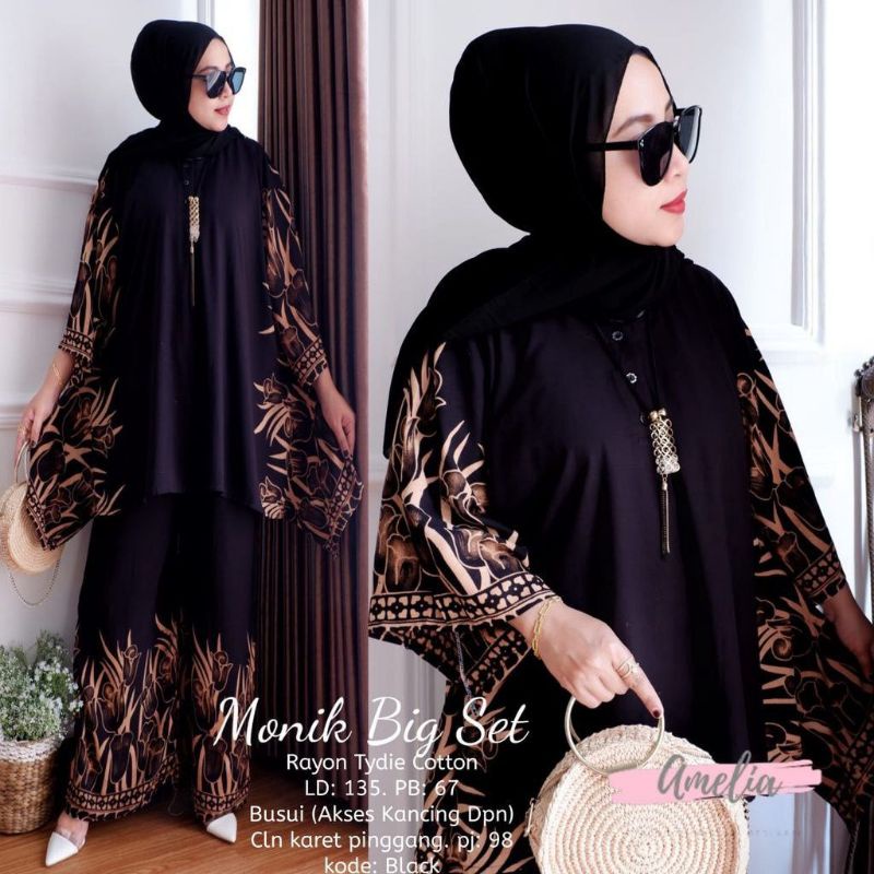 SETELAN WAKA  // Setelan wanita Jumbo // Monik Big Set Ori Naura // Kofana big set