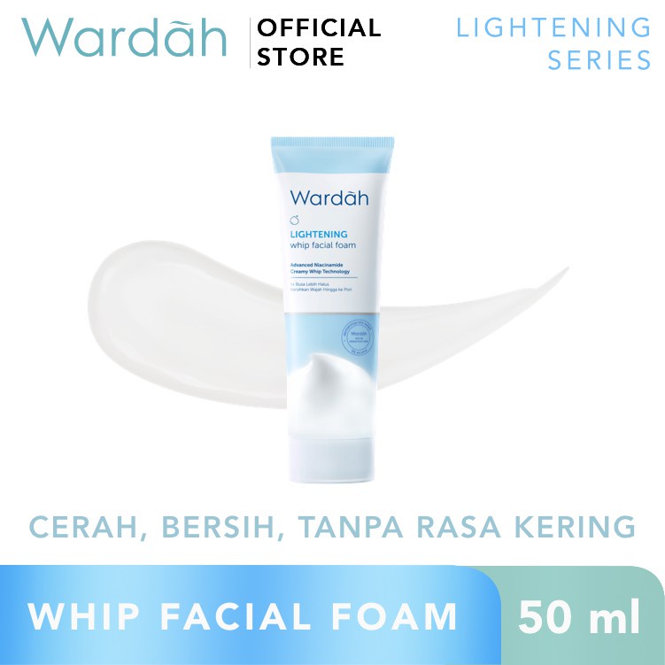 Wardah Ligtheing Whip Facial Foam 100Gr//50Gr ORIGINAL-BPOM