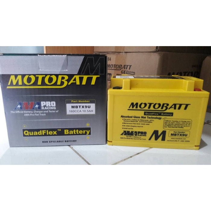 Aki Motor Kawasaki Ninja 250 R Motobatt MBTX9U ORIGINAL Original