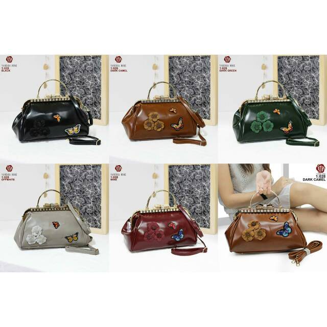 TAS FLOWER MEREK VANESSA ROSE