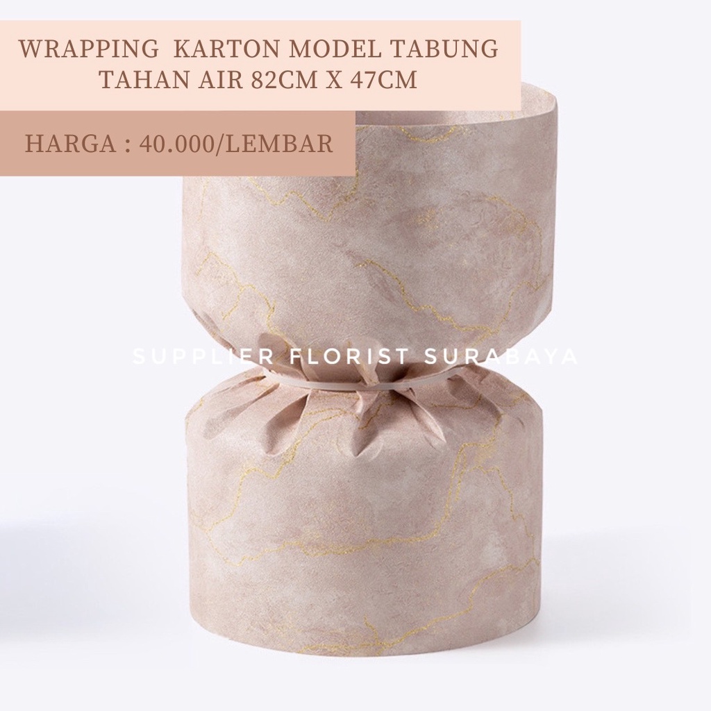 KERTAS KARTON WATERPROFF KERTAS WRAP WRAPPING BUKET BUNGA ROUND BULAT KOREAN STYLE MODEL TABUNG GAMBAR MARBLE MARMER GALAXY