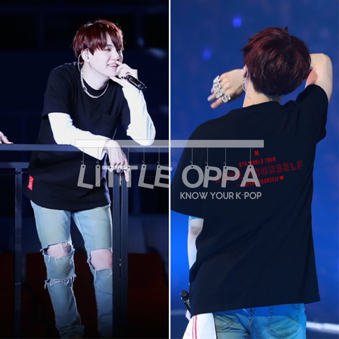 Jual KAOS T-SHIRT BTS WORLD TOUR LOVE YOURSELF SPEAK YOURSELF - S terbaik