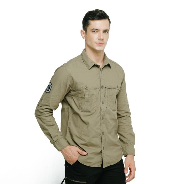 Kemeja Eiger Ambition Tropic LS 91000 1292 Olive Original Keren Awet