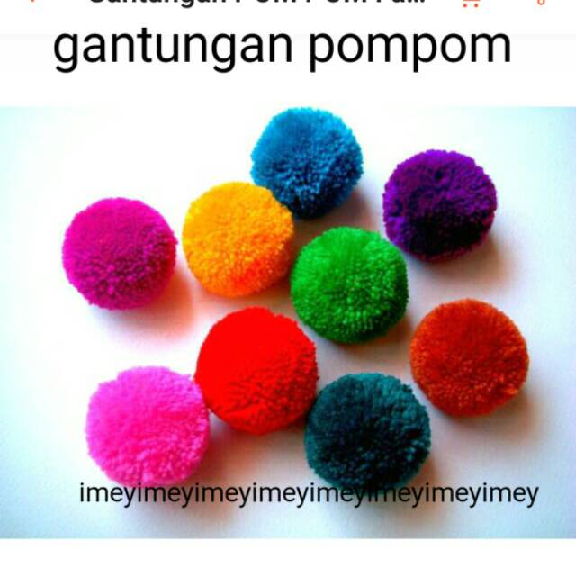 Gantungan tas pompom termurah fashion wanita cantik