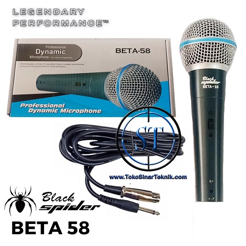 Dynamic Microphone BETA 58 Kabel Mic Profesional Dinamic BETA-58 Vocal Karaoke