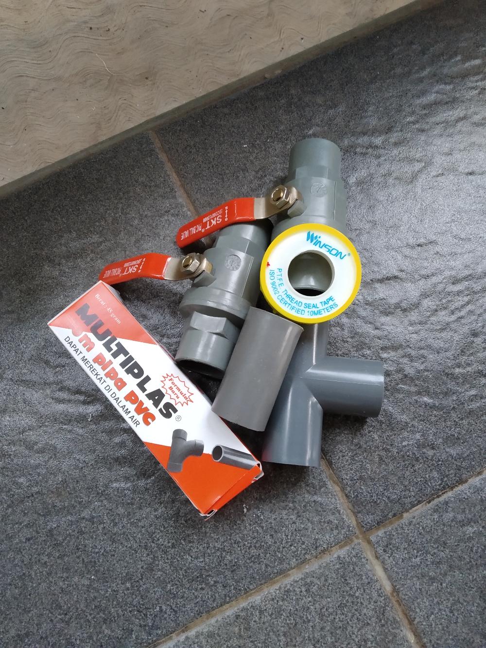 Stop Kran Ball Valve Pass ¾ Inch Handle Besi Kd34