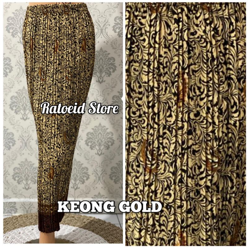 [200 Motif - Part 01] Rok Plisket Batik Panjang / Rok Batik / Rok Kebaya / Rok Wisuda / Bawahan Kebaya / Bawahan Batik / Rok Kondangan / Rok Pengantin / Rok Akad / Rok Lamaran / Rok Span / Rok Prisket Batik Jumbo Batik Production Original By Ratoeid Store-NO.25 Keong gold