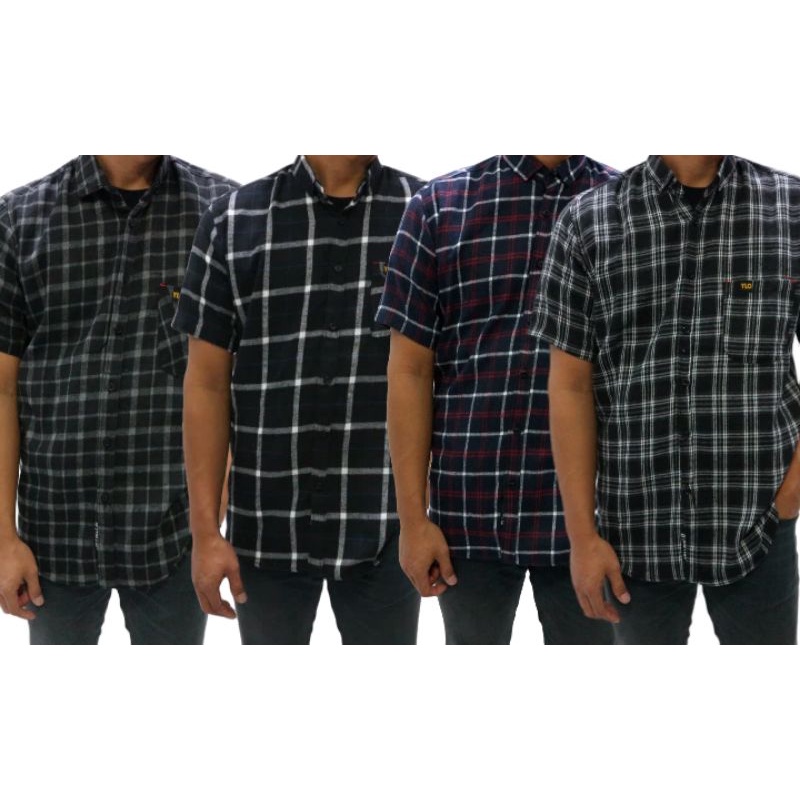 KEMEJA FLANEL LENGAN PENDEK | KEMEJA PREMIUM | FLANEL