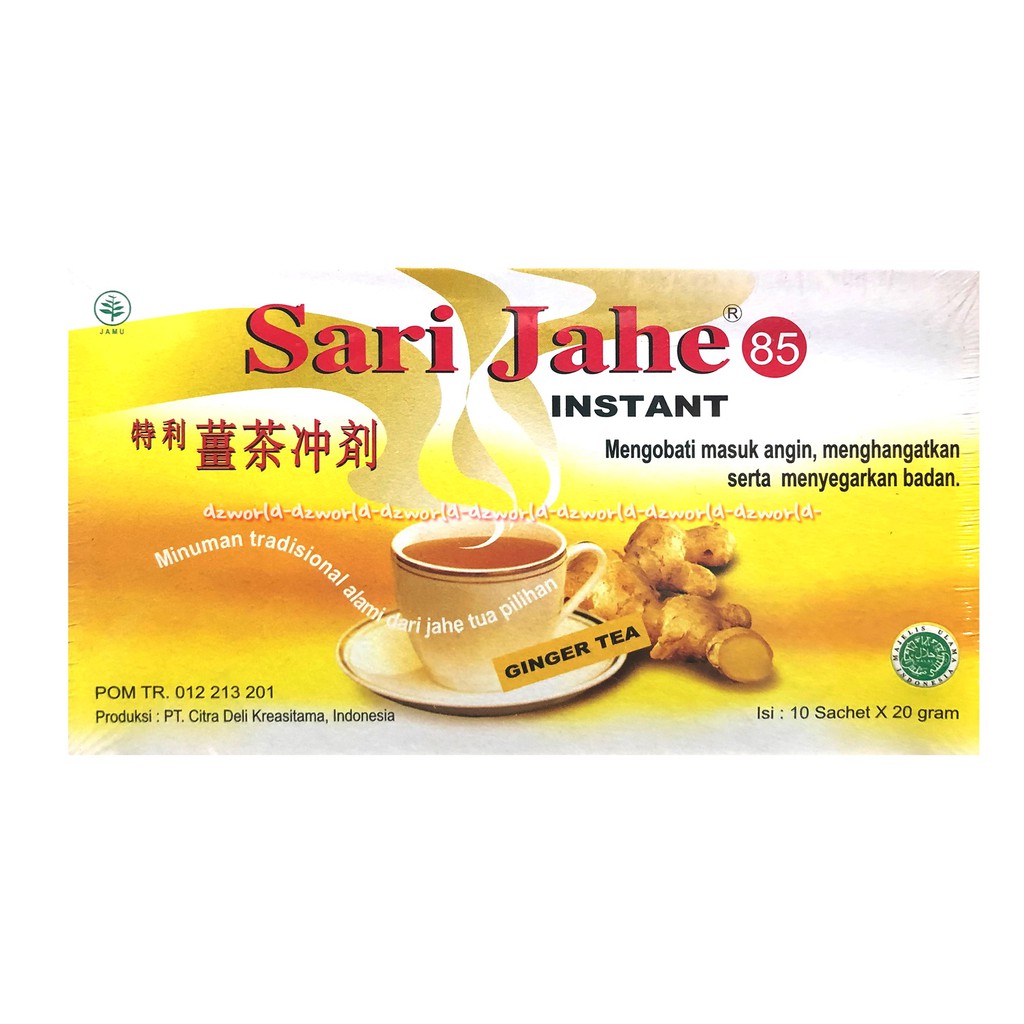 Sari Jahe Instant Ginger Tea Teh Jahe Untuk Masuk Angin Isi 10sachets