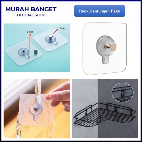 TEMPELAN HOOK PAKU - TEMPELAN GANTUNGAN HOOK PAKU