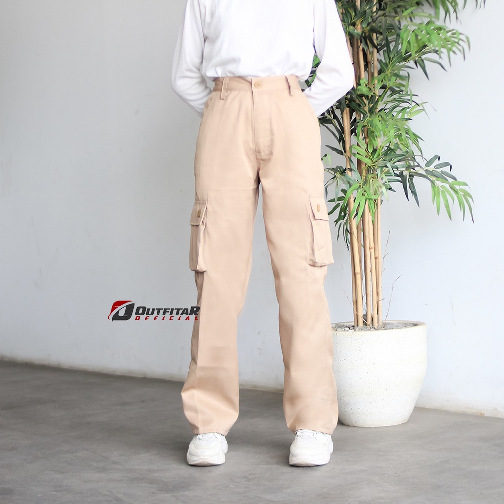 Celana Cargo Wanita Highwaist Jumbo Outdoor Pants Premium