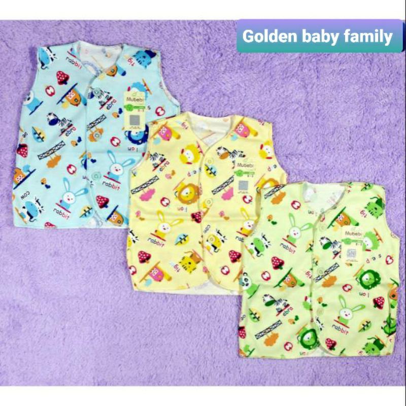 6 PCS MUBEBI PENDEK NEWBORN KANCING DEPAN   BABY