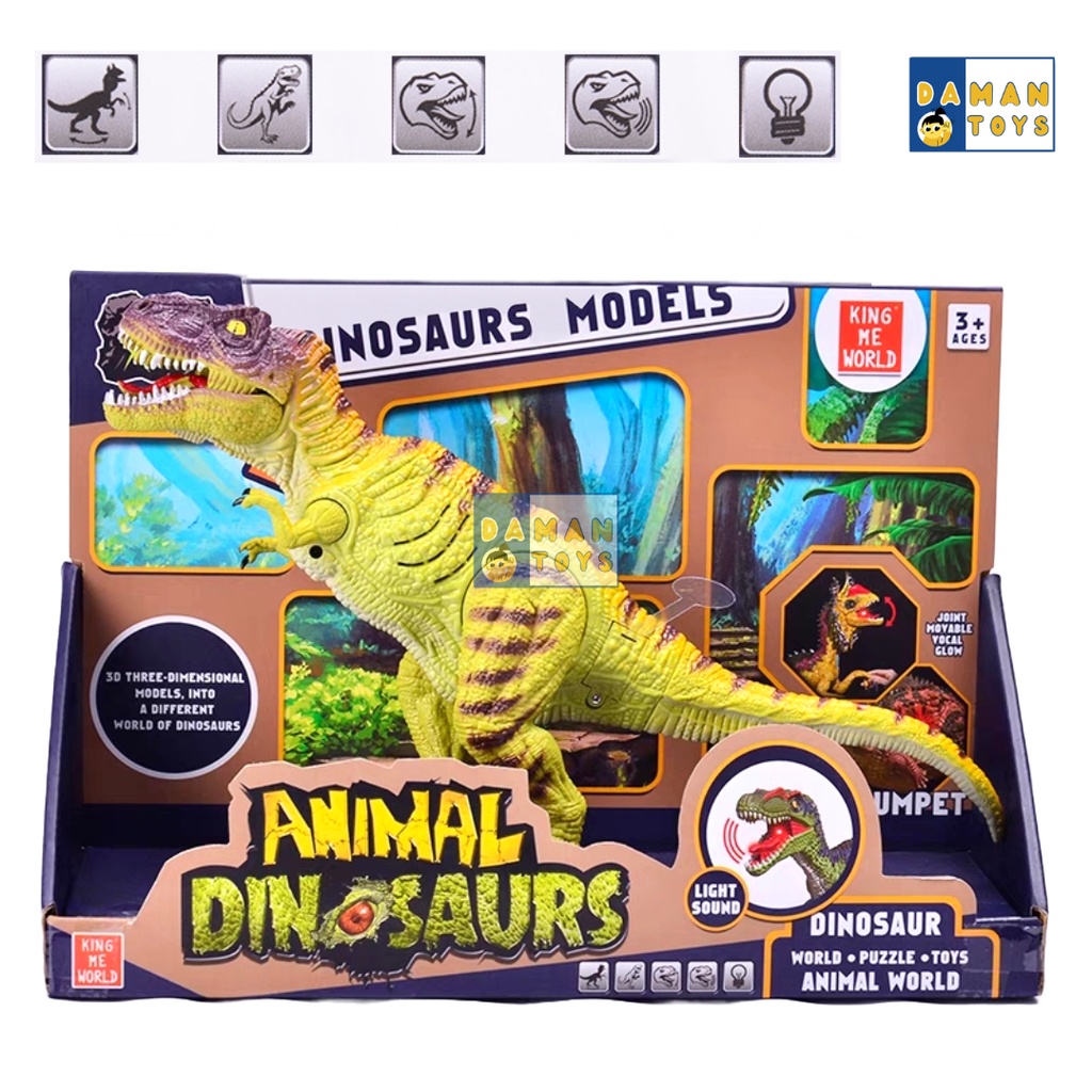 Mainan Dinosaurus Bunyi Lampu Suara Trex Carnotosaurus Dinosaurs Jurassic World