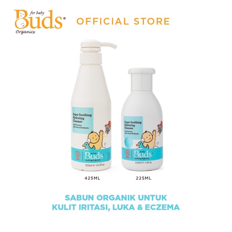 Buds Super Soothing Hydrating Cleanser Sabun Mandi Bayi eczema &amp; luka